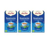 Yogi Tea - Respiración Bio - Con Eucalipto, Albahaca y Tomillo - Sin Cafeína - 3x17 bolsitas (51 bolsitas en total)