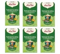 Yogi Tea, Té, Serenidad Tulsi Bio, Infusión Ayurvédica, Sin Cafeína, Mezcla de Albahaca, Regaliz y Naranja - Pack de 6x17 bolsitas (102 bolsitas en total)