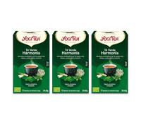 Yogi Tea - Té Verde Armonía - Infusión Ayurvédica - Mezcla de Té Verde con Hierba Limón y Menta - Pack de 3x17 bolsitas (51 bolsitas en total)