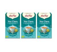 Yogi Tea - Voz Clara - Infusión Ayurvédica - Mezcla de Regaliz, Hinojo y Tomillo - Sin Cafeína - Pack de 3x17 bolsitas (51 bolsitas en total)