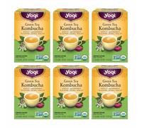 Yogi Teas Kombucha Green Tea, 16 Count (Pack of 6)
