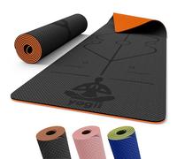 Yogii Esterilla de Yoga 6 mm Antideslizante TPE Líneas de Alineación