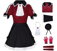 YOGLY Arima Kana Disfraz Mujer Cosplay Anime Oshi no ko Idol Performances Uniforme Set Top Falda con Tocado Pajarita Guantes Calcetines para Carnaval Halloween Fiesta Mascarada Juego de rol Traje