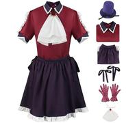 YOGLY Arima Kana Disfraz Mujer Cosplay Anime Oshi no ko Idol Performances Uniforme Set Top Falda Tocado Pajarita Guantes para Carnaval Halloween Fiesta Mascarada Fancy Juego de rol Traje