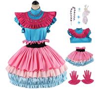 YOGLY Hoshino Ai Disfraz Mujer Cosplay Anime Oshi no ko 3 Idol Performances Uniforme Set Top Falda con Tocado Collar Guantes para Carnaval Halloween Fiesta Mascarada Fancy Juego de rol Traje
