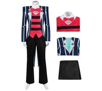 YOGLY VOX Disfraz Hombre Cosplay Infierno Hotel TV Sinner Demon VOX Uniforme Set para Carnaval Halloween Fiesta Mascarada Juego de Rol Disfraces