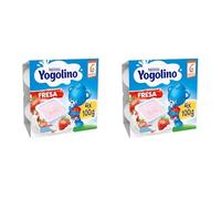 Yogolino Nestlé Fresa a Partir de 8 Meses, 4 x 100g (Paquete de 2)