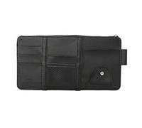 YOGOTEU Gafas de coche para funda de gafas de sol soporte para gafas de sol clip porta tarjetas accesorios para gafas de vista accesorios para coche, negro