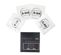 YOGOTEU Juego de cuerdas para violín, núcleo de acero inoxidable niquelado, tensión media, adecuado para actuaciones en escenarios de práctica