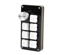 YOGOTEU Teclado USB de 7 teclas y 1 perilla para juegos, personalizable, programable, copia, pegas, teclado pequeño con cable desmontable retroiluminado, teclado portátil