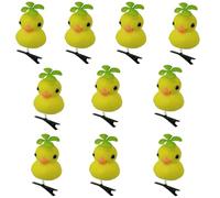YOGOTEU Tocado de cosplay, lindo pato amarillo, divertido y único, accesorio para el cabello para niños y mujeres, clip de pelo de dibujos animados, tocados de moda