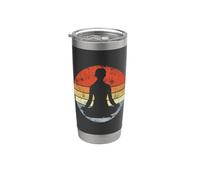 Yogui Dibujo Yoga Vaso térmico de acero inoxidable de doble pared