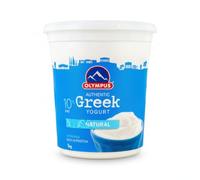 Yogur Griego Auténtico Natural 10% Grasa 1kg - Textura Cremosa - Rico en Proteínas y Sin Azúcares Añadidos - Olympus - Ideal para Recetas Tradicionales - NEXU