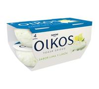Yogur Griego OIKOS, Danone 4x110g. (Pack de 6 unidades) (OIKOS Yogur griego con sabor a lima-limón)