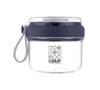 Yogurt Cups, Oatmeal Mug, Stackable Storage Spoon Slot Portable Use Wide Opening Easy Clean Eco Friendly Clear Lid Reusable Design Lightweight Build, Meal Planning Containers for Milk, Yoghurt