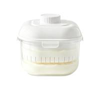 Yogurt Drain Cup, Whey Separator Strainer, 6.69x8.07in Leak Proof Kitchen Container with Fine Mesh Filter, Sturdy Food Grade Straining System, Clean Separation Design, Cheese Salad Meal Prep Use