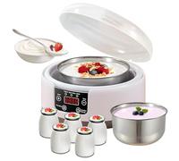 Yogurt Maker Machine 36 Hours with Temperature Control and Timer, 1.2L Yogurt Machine with LED Display, Multifunctional Yogurt Maker Stainless Steel Design for Home Use (yogurt machine+5 cups)