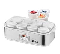 Yogurt Maker | Máquina de yogur | 1,44 litros | 8 botellas de cristal de 180 ml | Pantalla digital | Ajuste de temperatura de 20 - 55 °C | Yogurtera | Yogurtera blanca