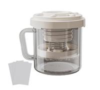 Yogurt Strainer - 7,4 x 7,4 x 6,3 pulgadas Yogurt Maker for Homemade, Kitchen Gadget with Lid and Easy Filtration for Dorm Apartment Restaurant, Home, Daily Use, Compact Design, White Color