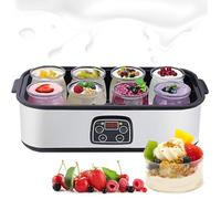 Yogurtera automática con 8 frascos de vidrio, máquina de yogur eléctrica multifunción de 1400 ml con pantalla LED,temperatura y temporizador ajustables for yogur casero fresco,for hacer yogur orgánico