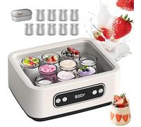 Yogurtera Automática Con 9 Vasos Portátiles Y Recipiente Interior De 1,6L, Multifuncional Con Control De Tiempo, Para Yogur Casero, Natto, Fermentación Y Vino De Arroz