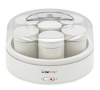 Yogurtera Clatronic para una preparación rápida y fácil | Yogurtera para yogur, queso fresco y queso crema | Yogurtera con 7 tarros de 160 ml con tapa | JM 3344