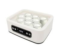 Yogurtera con 9 tarros de 100 ml, pantallas digitales LED, 21 - 45 °C, para fermentación, fabricación de yogur, natto y vino de arroz.
