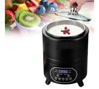 Yogurtera Con Control De Temperatura, Incubador Yogures Para Fermentación | Juegos de tiempo ajustables, olla interior extraíble de acero inoxidable para vino de arroz dulce/vinagre de fruta
