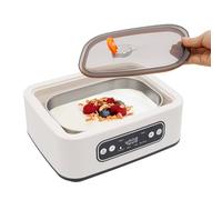Yogurtera de 20 W para el hogar, máquina automática de yogur de acero inoxidable, 26 x 21 x 12 cm, yogurtera con 9 vasos, olla interior con tapa para yogur DIY