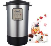 Yogurtera eléctrica totalmente automática de 12 litros con control inteligente, fermentador multifuncional para vinagre de frutas, vino de arroz y masa, con interior de acero inoxidable.