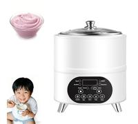 Yogurtera inteligente comercial de 8 l/12 l,máquina de fermentación multifunción automática de gran capacidad for uso doméstico y comercial,for vinagre de frutas,yogur,natto,vino de arroz(12L White)