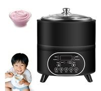 Yogurtera inteligente comercial de 8 l/12 l,máquina de fermentación multifunción automática de gran capacidad for uso doméstico y comercial,for vinagre de frutas,yogur,natto,vino de arroz(12L Black)