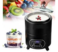 Yogurtera inteligente de temperatura constante, máquina para hacer yogur de 8L/12L, con control de tiempo y temperatura, fermentación a temperatura constante de 360°, yogurtera comercial Black-12L
