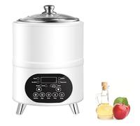 Yogurtera Inteligente Temperatura Constante 8/12 L - Ajuste de Tiempo, Recipiente Extraíble de Acero Inoxidable - Incubadora y Fermentadora para Vinagre de Frutas,Yogur y Vino de Arroz(White,8L)