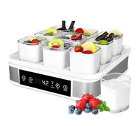 Yogurtera, Yogurtera Eléctrica, Maquina Para Hacer Yogur Casero, Yogurtera para Yogur, Queso Fresco y Queso Crema, con 9 Tarros de 170 ml con Tapa, con Temporizador, Termostato Ajustable, 40 W