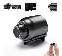 YOHFRFGX Cheerchest Camera, Mini 5g Wireless WiFi Camera 1080p HD, Mini Wireless WiFi Camera 1080p HD, Night Vision CAM for Home Office Car (Camera+128G Card)