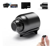 YOHFRFGX Cheerchest Camera, Mini 5g Wireless WiFi Camera 1080p HD, Mini Wireless WiFi Camera 1080p HD, Night Vision CAM for Home Office Car (Camera+32G Card)