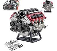 YOHFRFGX Cison V8 Engine Kit, 2024 New Cison Engine, Cison V8 Engine Model Kit That Runs, Mini Engine Build Kit, V8 Engine for Capra Vs4-10 (1pcs)