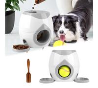 YOHFRFGX Dog Pro Automatic Ball Launcher, Tennis Ball Leaky Eater Reward Machine, tee Ball Machine Toys, Indoor/Outdoor Interactive Dog Toy, Suitable For Small, Medium and Large Dogs (Grey)