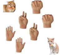 YOHFRFGX Mini Cat Hands, Mini Crossed Hands For Cats, Mini Plastic Crossed Hands For Cats, Small Tiny Hands Soft For Cat Massage, Tiny Hands For Cats Fingers, Mini Hands For Fingers (2Pcs A)
