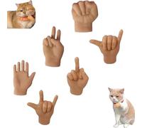 YOHFRFGX Mini Cat Hands, Mini Crossed Hands For Cats, Mini Plastic Crossed Hands For Cats, Small Tiny Hands Soft For Cat Massage, Tiny Hands For Cats Fingers, Mini Hands For Fingers (C)