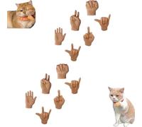 YOHFRFGX Mini Cat Hands, Mini Crossed Hands For Cats, Mini Plastic Crossed Hands For Cats, Small Tiny Hands Soft For Cat Massage, Tiny Hands For Cats Fingers, Mini Hands For Fingers (2Pcs C)