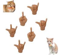 YOHFRFGX Mini Cat Hands, Mini Crossed Hands For Cats, Mini Plastic Crossed Hands For Cats, Small Tiny Hands Soft For Cat Massage, Tiny Hands For Cats Fingers, Mini Hands For Fingers (2Pcs B)