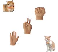 YOHFRFGX Mini Cat Hands, Mini Crossed Hands For Cats, Mini Plastic Crossed Hands For Cats, Small Tiny Hands Soft For Cat Massage, Tiny Hands For Cats Fingers, Mini Hands For Fingers (A)