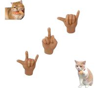 YOHFRFGX Mini Cat Hands, Mini Crossed Hands For Cats, Mini Plastic Crossed Hands For Cats, Small Tiny Hands Soft For Cat Massage, Tiny Hands For Cats Fingers, Mini Hands For Fingers (B)