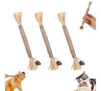 YOHFRFGX Nylatails Silvervine Dental Stick, Nyla Tails Cat Chew Stick, Nylatails Natural Silvervine Dental Sticks Cat Toys, Nylatails Silvervine Sticks Chew Toys for Teeth Cleaning (38cm/15in,3 pcs)