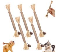 YOHFRFGX Nylatails Silvervine Dental Stick, Nyla Tails Cat Chew Stick, Nylatails Natural Silvervine Dental Sticks Cat Toys, Nylatails Silvervine Sticks Chew Toys for Teeth Cleaning (22cm/8.7in,5 pcs)