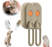 YOHFRFGX Peine Spritz Defur, 2024 Nuevo Peine Spritz Defur para Gatos, Cepillo de Agua 3 en 1, Cepillo de Aseo para Eliminar el Pelo enredado y Suelto (Gray 2pcs)