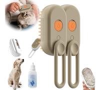 YOHFRFGX Peine Spritz Defur, 2024 Nuevo Peine Spritz Defur para Gatos, Cepillo de Agua 3 en 1, Cepillo de Aseo para Eliminar el Pelo enredado y Suelto (Gray 2pcs+20ml Leave-in Essence)