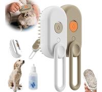 YOHFRFGX Peine Spritz Defur, 2024 Nuevo Peine Spritz Defur para Gatos, Cepillo de Agua 3 en 1, Cepillo de Aseo para Eliminar el Pelo enredado y Suelto (White+Gray+20ml Essence)